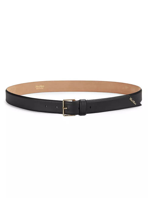 Angled Leather Belt