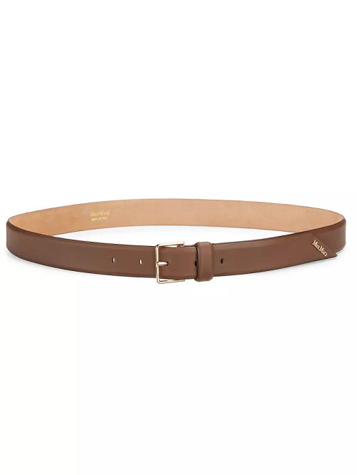 Angled Leather Belt