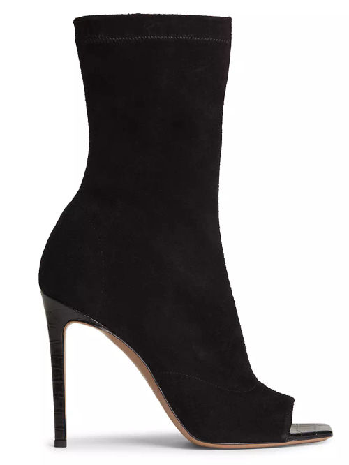 Amanda 105MM Suede Peep-Toe...