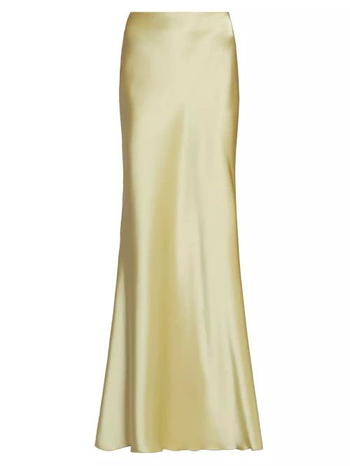 Fea Satin Maxi Slip Skirt