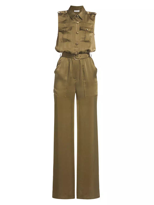 Rayna Satin Cargo Jumpsuit