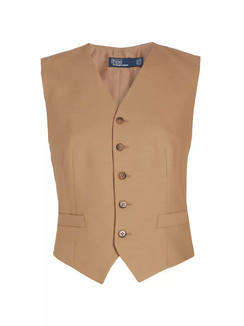 Pauline Cotton-Wool Twill Vest