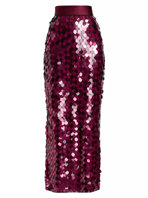 Pailettes Sequined Midi-Skirt