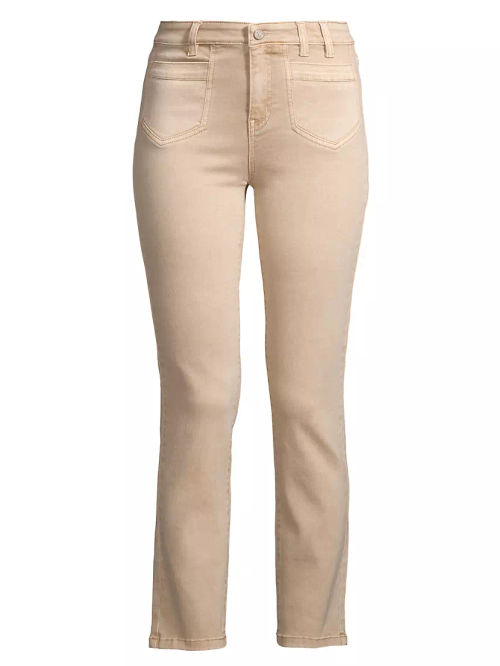 Mid-Rise Straight Pocket Jeans