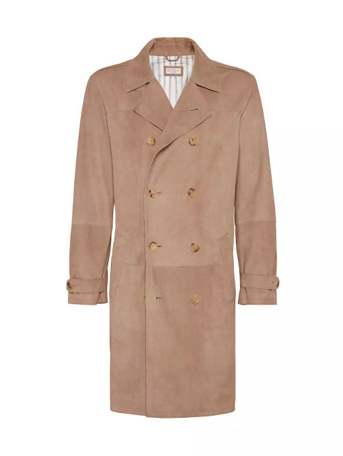 Suede Trench Coat