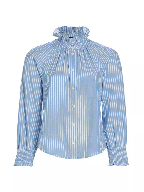 Calisto Stripe Ruffle Shirt