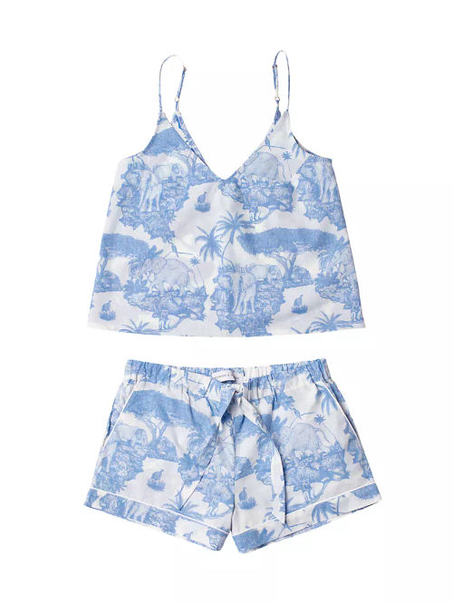 2-Piece Printed Cotton Pajama...