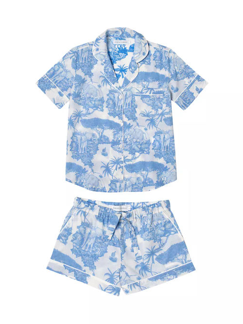 2-Piece Printed Cotton Short...