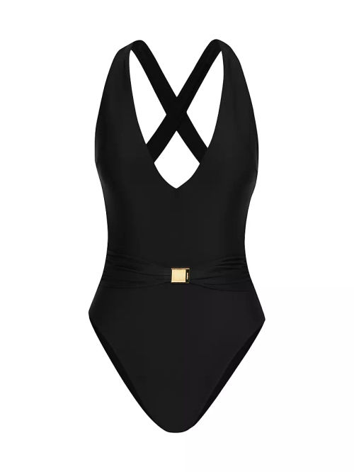 Solids Lisa Plunge One-Piece...