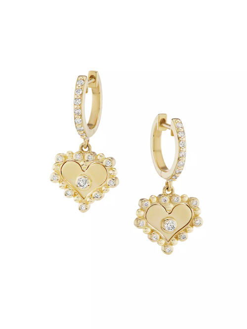 Heart 18K Yellow Gold & 0.31...