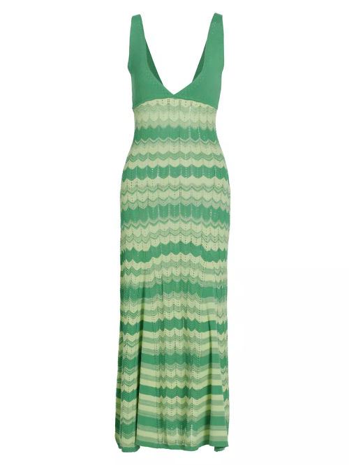 Mylah Chevron Knit Midi Dress