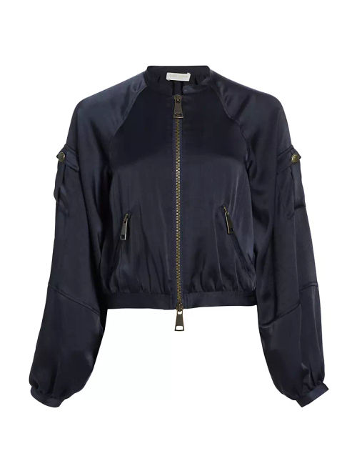 Marina Satin Bomber Jacket