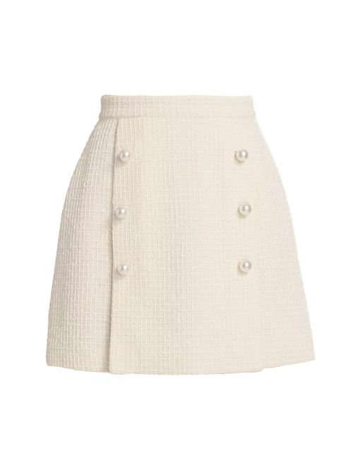Corded Tweed Mini Skirt