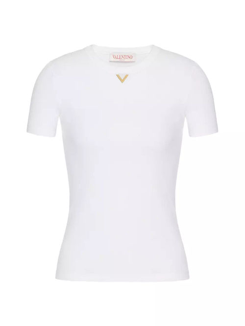 Ribbed Cotton T-Shirt