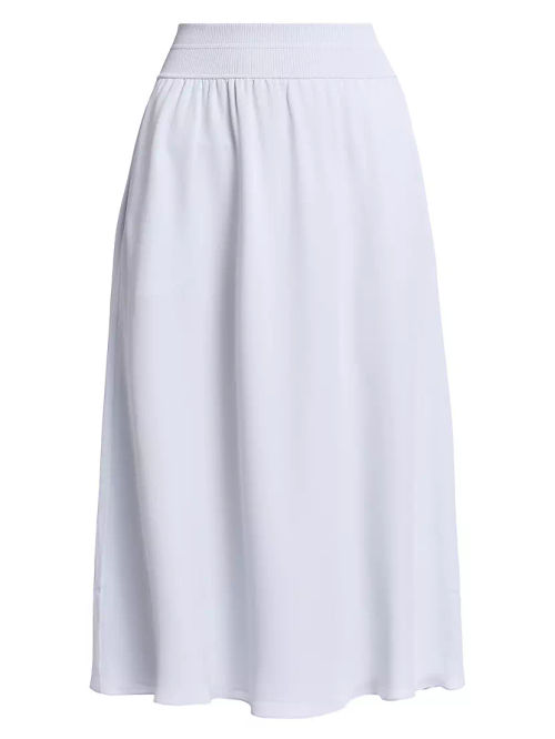 Silk Chiffon Midi-Skirt