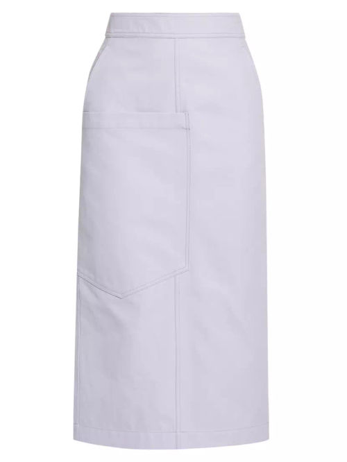 Gabardine Pocket Midi Skirt