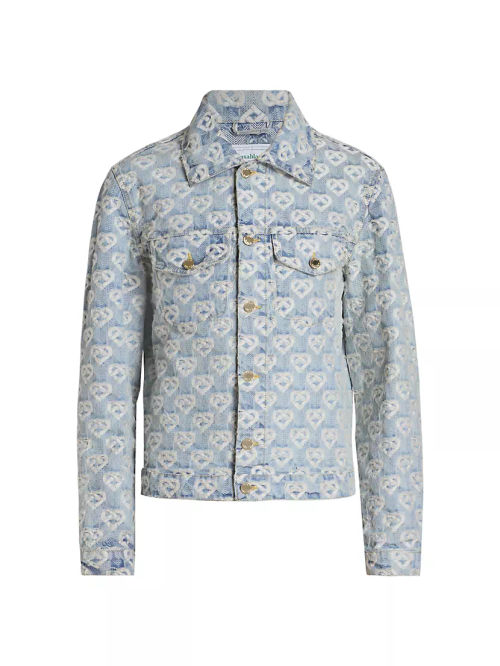 Jacquard Logo Denim Jacket