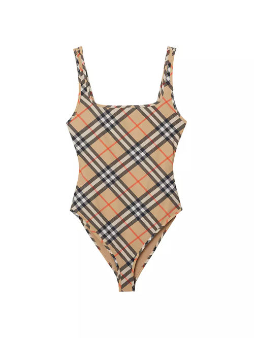 Check One-Piece Swimsuit