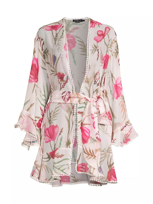 Viera Floral Chiffon Robe