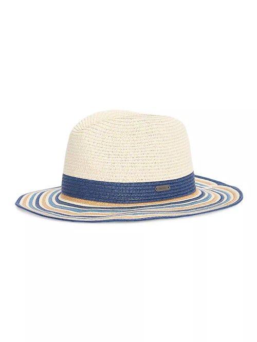 Amelda Striped Braided Fedora