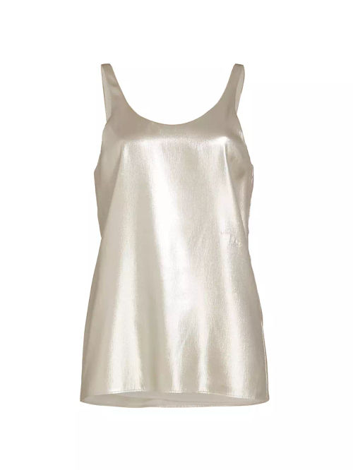 Metallic Silk Tank Top