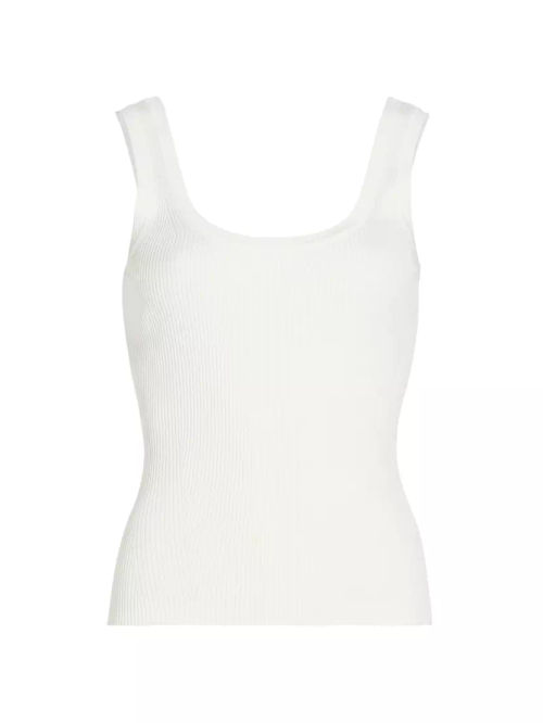 Rib-Knit Scoop Neck Tank Top