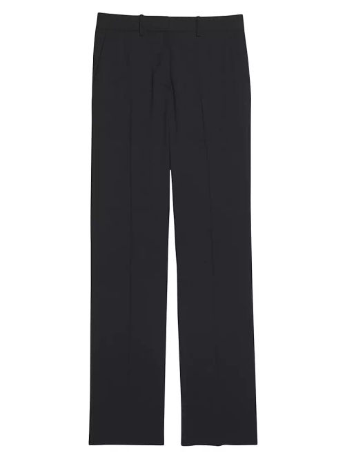 Wool Straight-Leg Pants