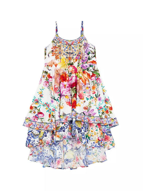 Girl's Floral Sleeveless...