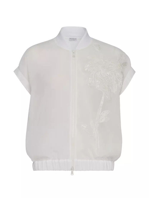 Cotton Organza Short Sleeve...