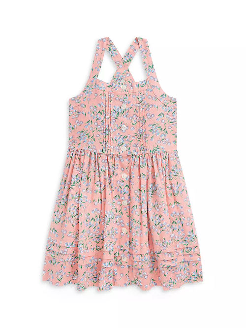 Little Girl's Linen Floral...