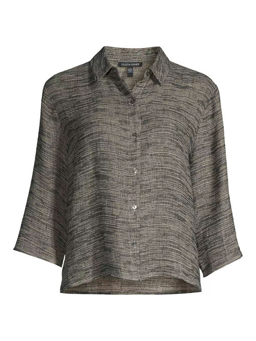 Boxy Linen-Blend Shirt