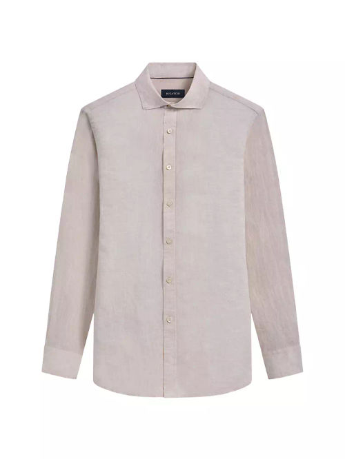 Linen Long-Sleeve Button-Up...