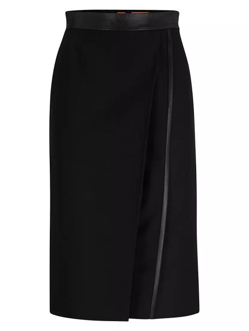 Pencil Skirt in Wool Twill...