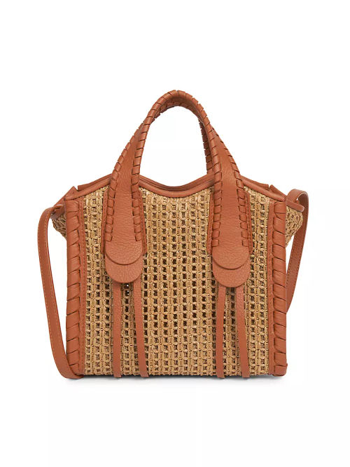 Large Mony Raffia & Leather...