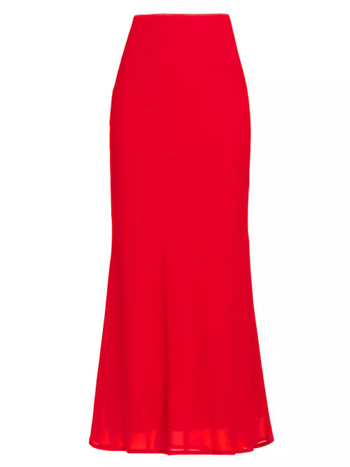 Layla Bias-Cut Midi-Skirt