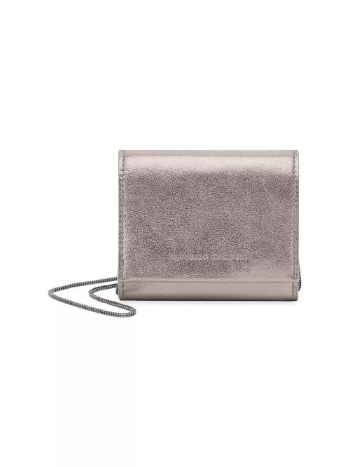 Lamé Calfskin Wallet with...