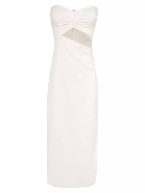 Sonny Linen-Blend Strapless...