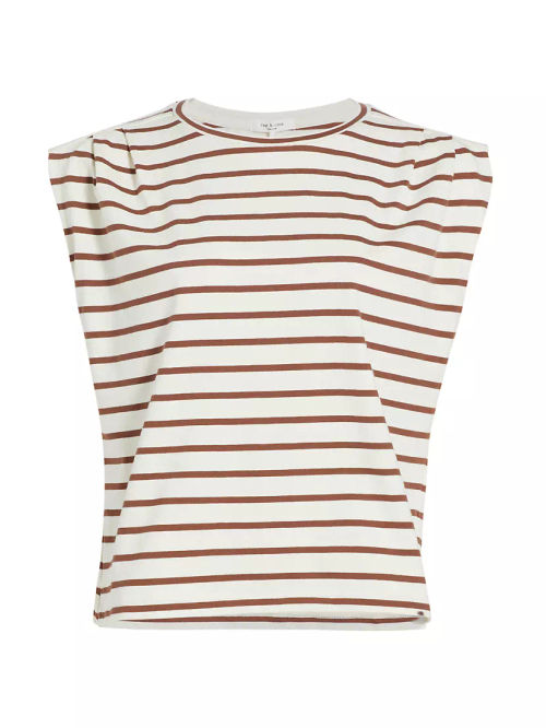 Mica Striped Cotton Muscle...