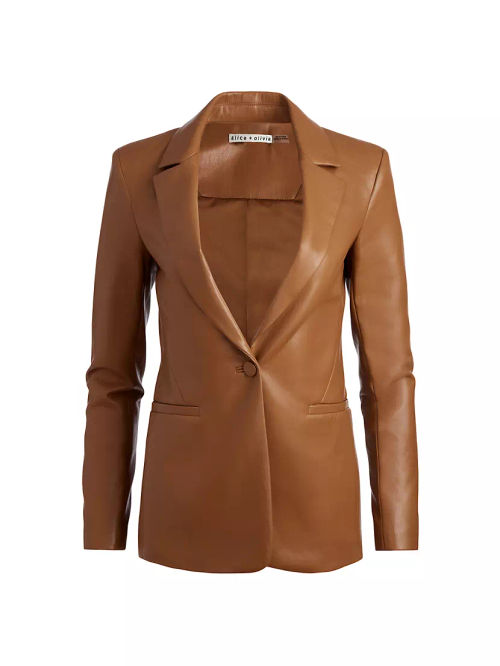 Macey Faux-Leather Blazer