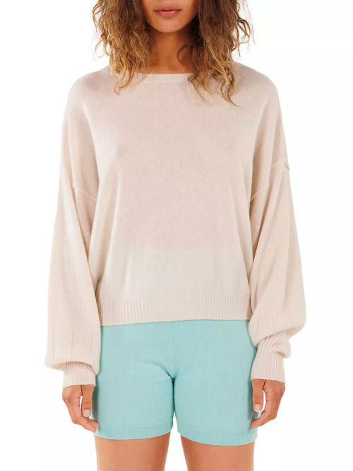 Abby Cashmere Balloon-Sleeve...