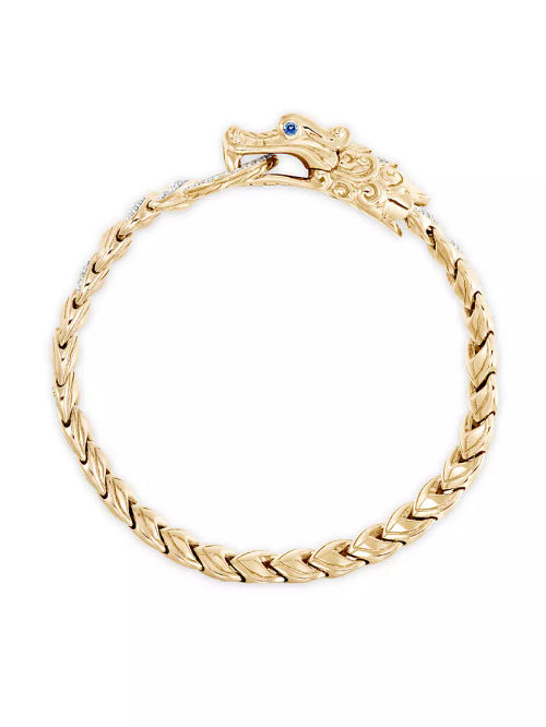 Naga 18K Yellow Gold, Blue...