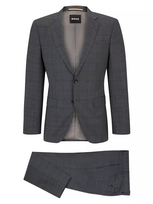 Slim Fit Suit in Checked...