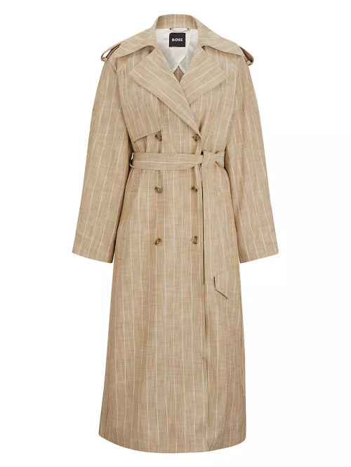 Double-Breasted Trench Coat...