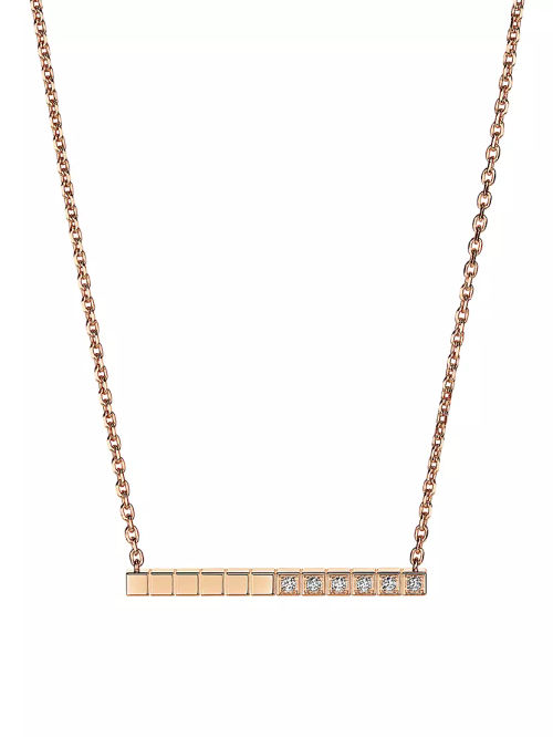 Ice Cube 18K Rose Gold &...