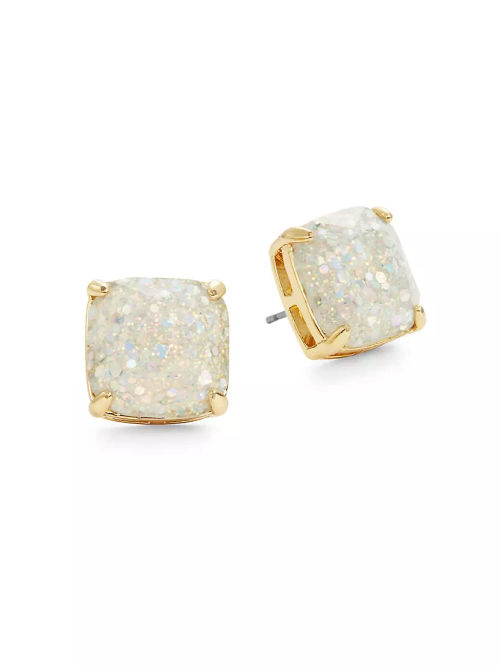 Glitter Square Stud Earrings