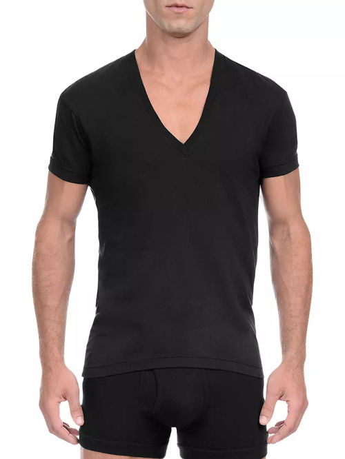 Pima Cotton Slim-Fit V-Neck...