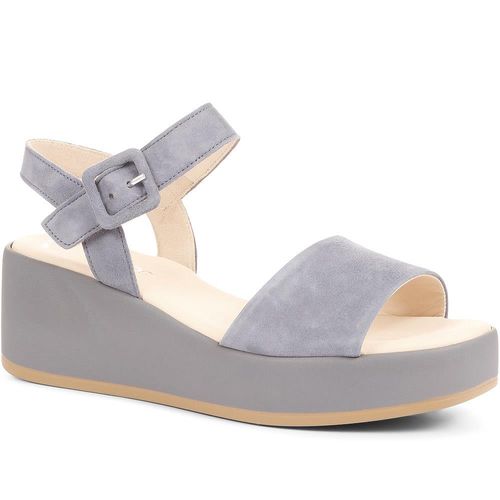 Square Toe Wedge Sandals -...