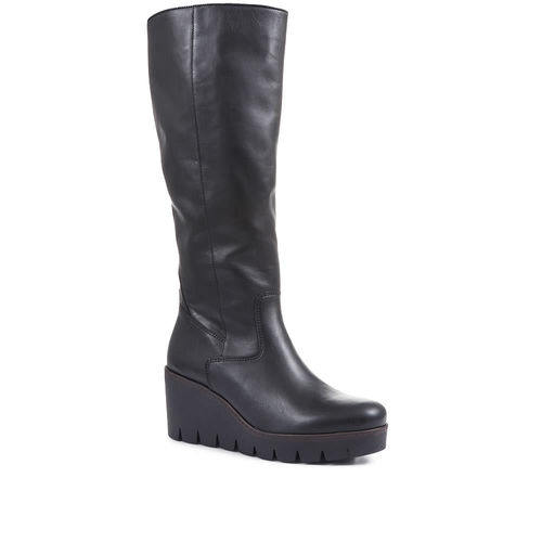 Knee High Wedge Boots -...