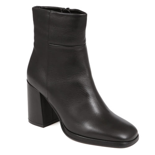 Leather Heeled Ankle Boots -...