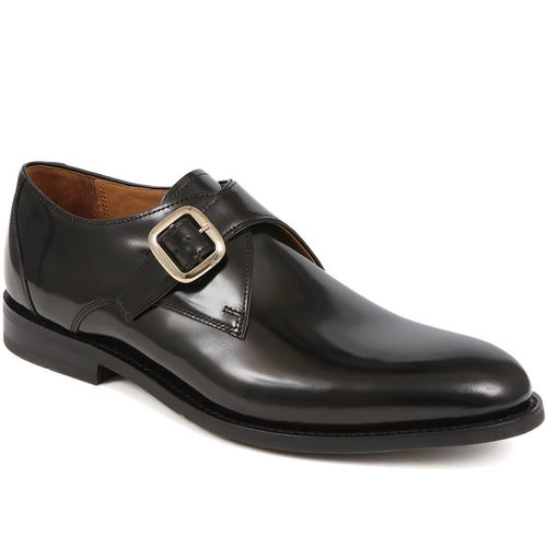 Aidan Leather Monk Shoes -...